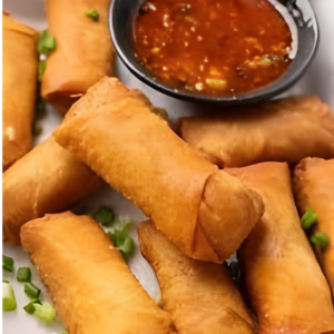 Golden Fried Shrimp Spring Rolls (4 pieces)